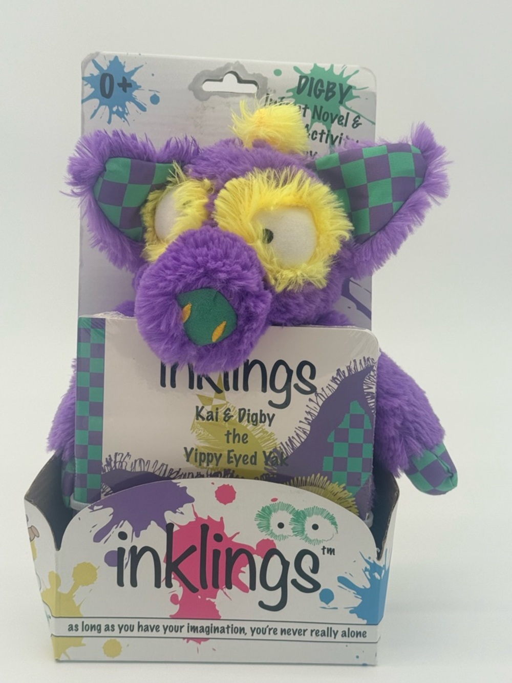 Kling Purple & Yellow Kai Plush with Green Check Ears